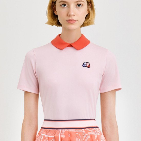 Cool Pique Back Zip-up Shirts_Pink
