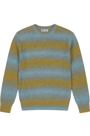 남성 수입사 멀티블럭 라운드 스웨터 옐로우 (A0C245363)