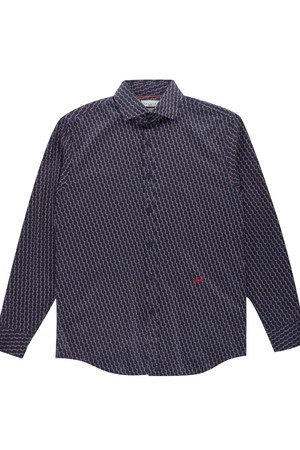 남성 기하학 패턴 프린트 셔츠 (A0C833249)