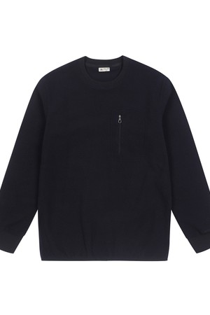 남성 플리스 라운드 티셔츠 네이비 (A0C145149)