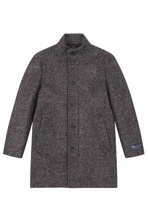 남성 스탠카라 방모 코트 와인 (A0CC43179)