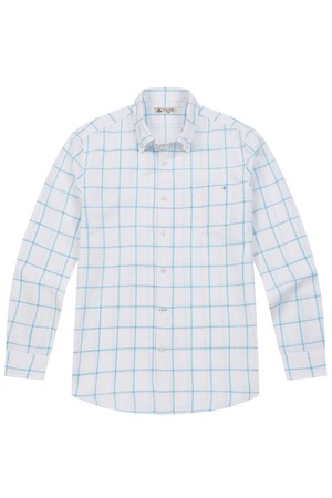 남성 윈도우페인 체크 셔츠 라이트블루 (AM0DWS15241)