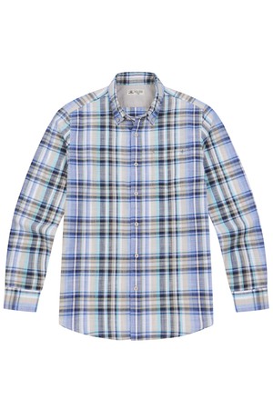 남성 멀티체크 긴팔 셔츠 블루 (AM0DWS15144)