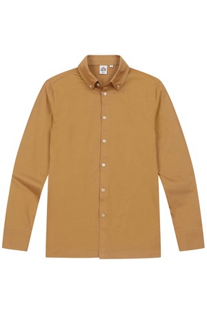 남성 실켓 코튼 풀오픈 셔츠 다크베이지 (AM0DKS13254)