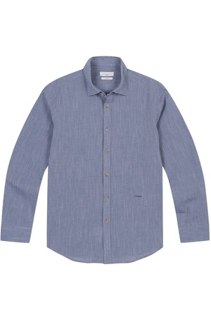 남성 솔리드 슬럽 셔츠 블루 (AM0DWS10143)