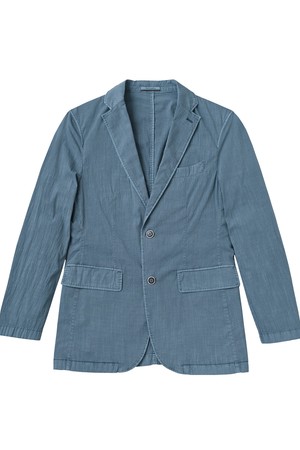 남성 여름 면 나일론 다잉 자켓 블루 (AM0DJK25243)