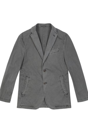 남성 스트레치 코튼 다잉 투버튼 자켓 차콜 (A0C925138)