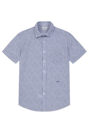 남성 시어서커 스트라이프 반팔 셔츠 블루 (ASC820143)