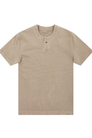 남성 피그다잉 라운드 반팔 티셔츠 베이지 (AM0DKS25653)