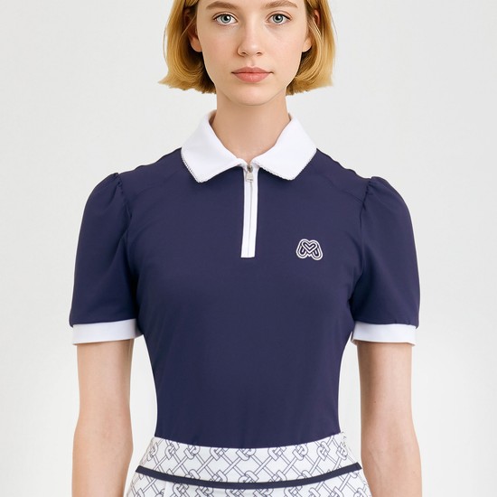 Classy Zip-up Shirts_Navy