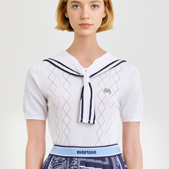 Sailor Collar Sweater_White