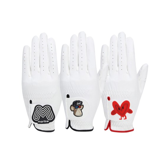 Solid Golf Glove 3P Set_White