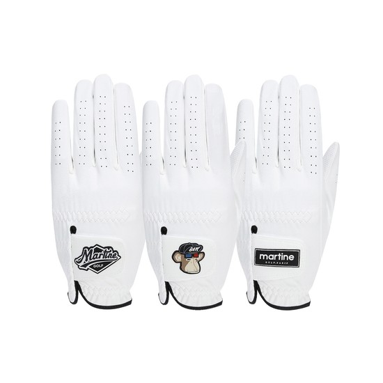 Solid Golf Glove 3P Set_White (Men)