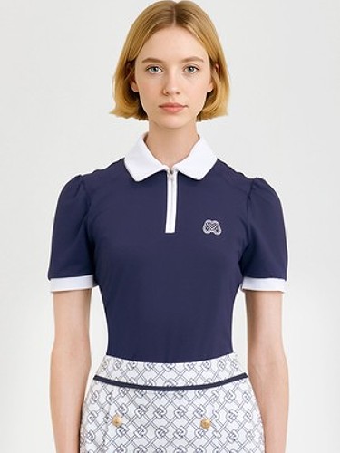 Classy Zip-up Shirts_Navy-a