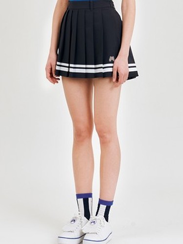 Line Point Pleats Culottes_Navy-a