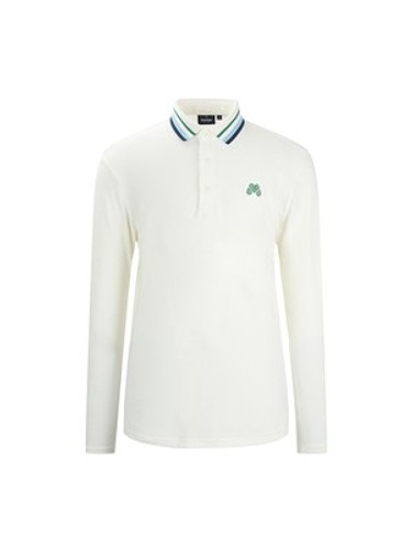 Collar Point Polo Shirts_O/White (Men)-a