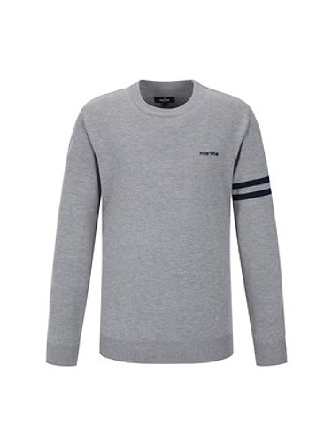 Intasha Stripe Round Knit_Charcoal (Men)-a