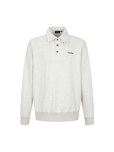 Collar Sweat Shirts_O/White (Men)-a