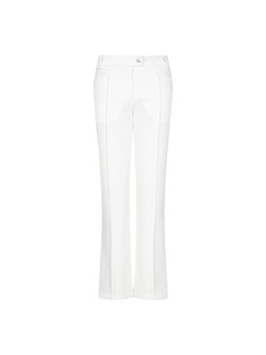 Pin Tuck Regular Fit Pants_O/White-a