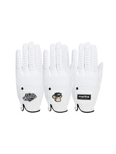Solid Golf Glove 3P Set_White (Men)-a