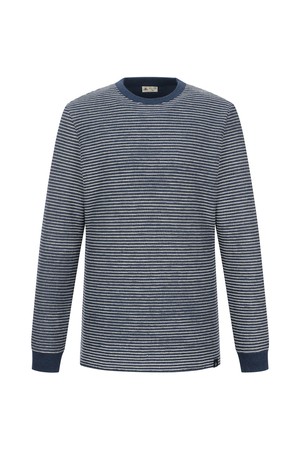 스트라이프 라운드 티셔츠 다크블루 (AM0DKS35345)