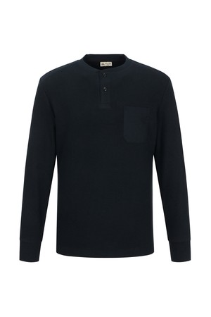 배색 헨리넥 티셔츠 다크네이비 (AM0DKS35248)