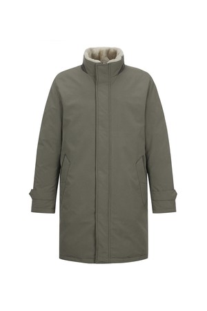 양털 스탠카라 다운 코트 브라운 (AM0DCT45258)