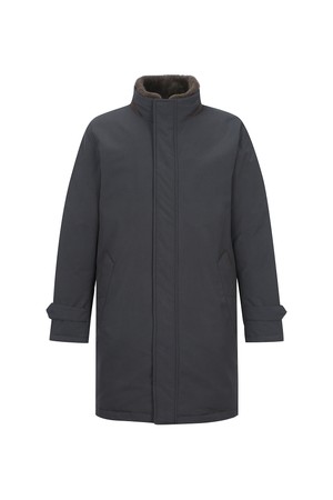 양털 스탠카라 다운 코트 차콜 (AM0DCT45238)