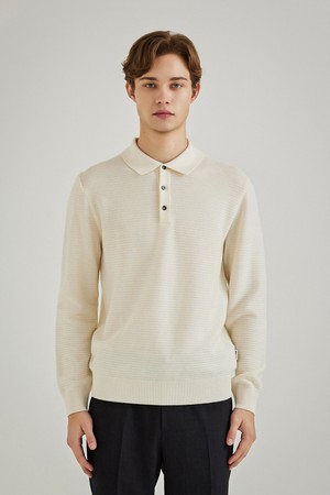 긴팔 티에리 조직 스웨터 아이보리 (AM0ETS10261)