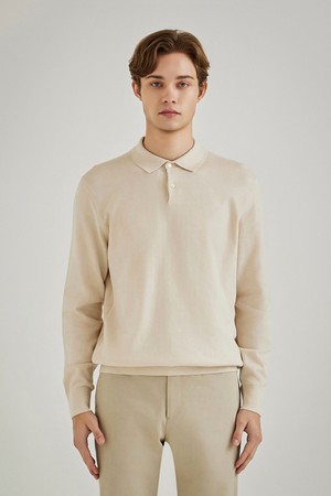 솔리드 긴팔 티에리 스웨터 아이보리 (AM0ETS10161)