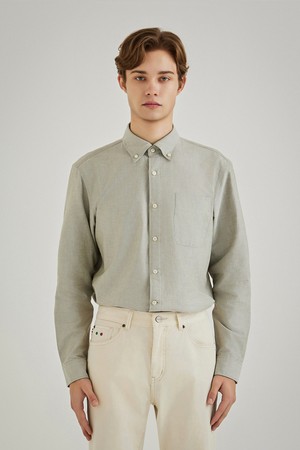 솔리드 옥스포드 셔츠 라이트카키 (AM0EWS10325)