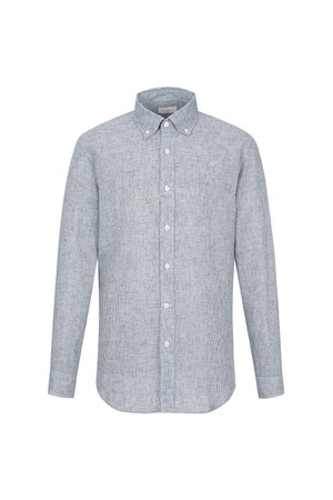 잔체크 셔츠 네이비 (AM0EWS10149)