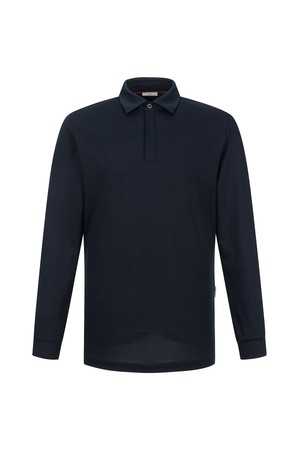 히든마이 솔리드 Y카라 티셔츠 네이비 (AM0EKS10149)