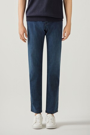 블루 데님 팬츠 딥블루 (AM0EJE25145)