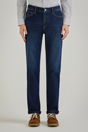 브러쉬 워싱 데님 팬츠 딥블루 (AM0EJE15145)