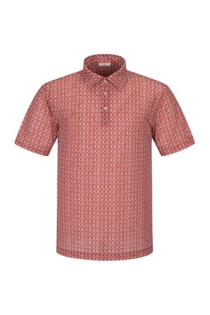 울 오버 프린트 티 레드 (AMREKS20476)