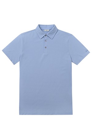 남성 아이스코튼 카라 반팔 티셔츠 라이트 블루 (AM0DKS20941)