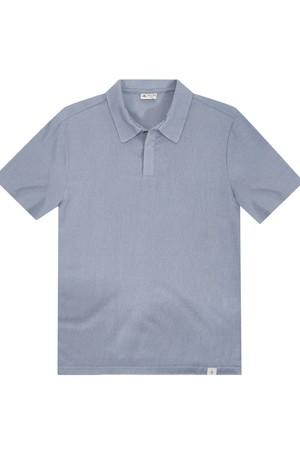 남성 오픈카라 반팔 티셔츠 딥블루 (AM0DKS25746)