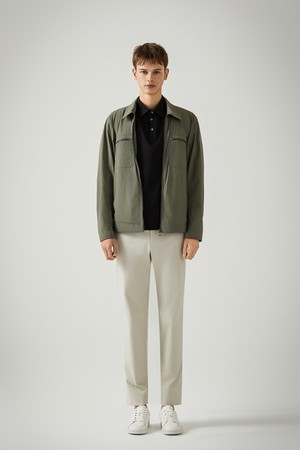 가먼트 워싱 숏점퍼 D카키 (AM0EJP25127)