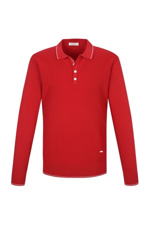 솔리드 긴팔 티에리 스웨터 레드 (AM0DTS10176)