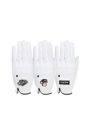 Solid Golf Glove 3P Set_White (Men)