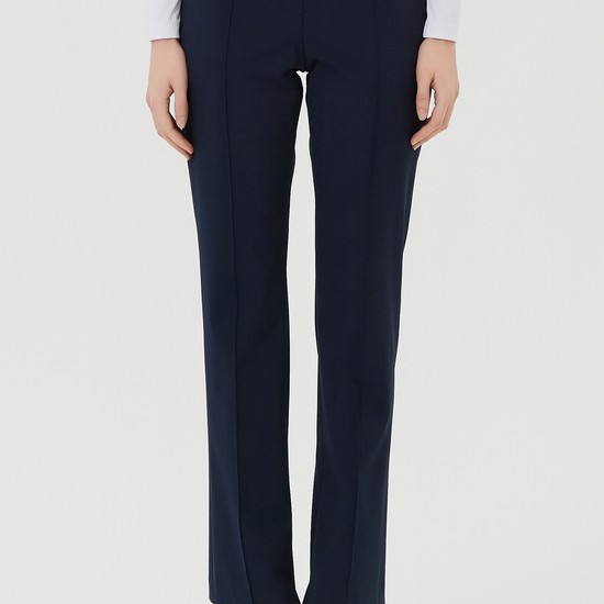 Patch Pocket Bootcut Pants_Navy