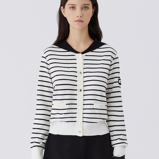 Dot Sailor Cardigan_OFF-WHITE