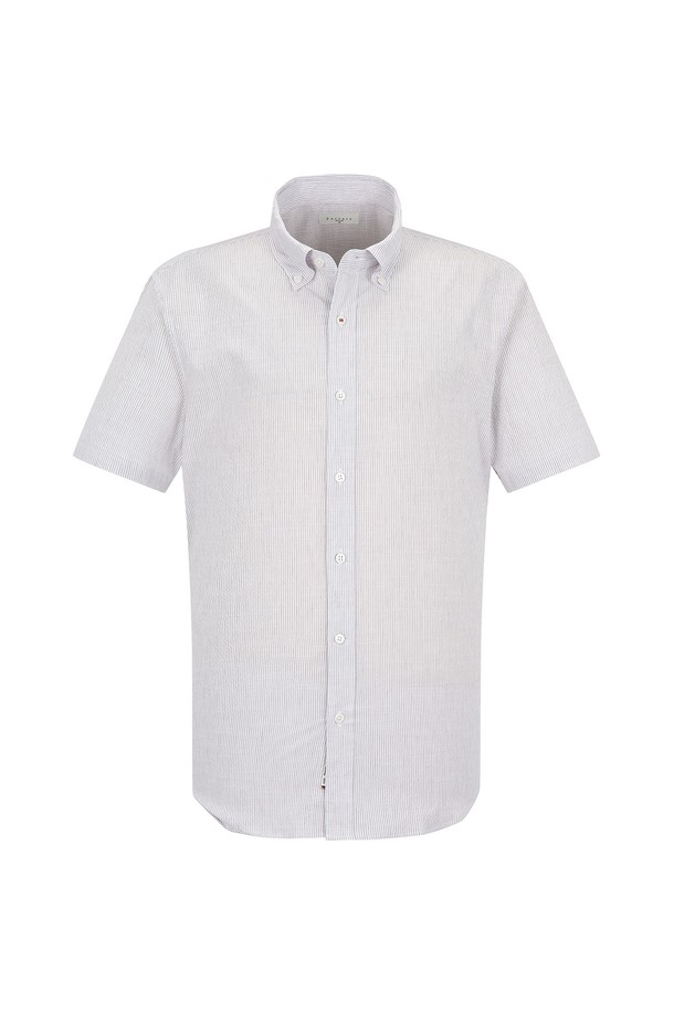 네이비와 그레이 투톤 컬러의 잔스트라이프 패턴이 돋보이는 남성용 긴소매 셔츠입니다. 시원한 서커(Seersucker) 소재와 얇은 두께감으로 여름철에도 쾌적하게 착용 가능하며, 레귤러핏으로 제작되어 베이직하면서도 세련된 스타일을 연출합니다. 출근룩, 데이트룩 등 다양한 TPO에 클래식, 미니멀, 캐주얼 스타일로 활용하기 좋은 아이템입니다.
