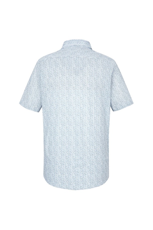 시원한 네이비 블루 컬러의 지도리 프린트 반팔 셔츠입니다. 얇고 부드러운 시어서커 소재로 제작되어 통기성이 뛰어나고 가볍게 착용 가능하며, 레귤러 핏으로 편안한 활동성을 제공합니다. 데이트룩, 카페룩 등 캐주얼, 미니멀, 클래식 스타일을 즐기는 남성분들에게 적합합니다.
