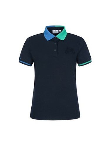 Half&Half Collar Polo Shirts_Navy-a