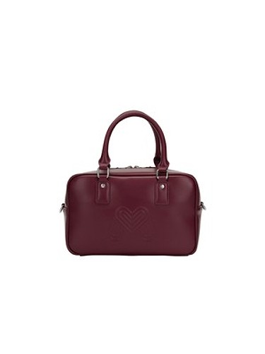 Square Pocket Tote Bag _BURGUNDY-a