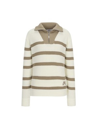 Stripe Half Zip up Knit_OFF-WHITE-a