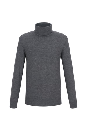 울100% 베이직 롱터틀 니트 차콜(AM0ERD40438)