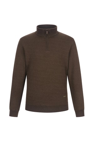 융본딩 반짚업 스웨터 브라운(AMSERD40257)